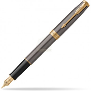 Ручка перьевая PARKER SONNET GREY CORE GT (2213680) F